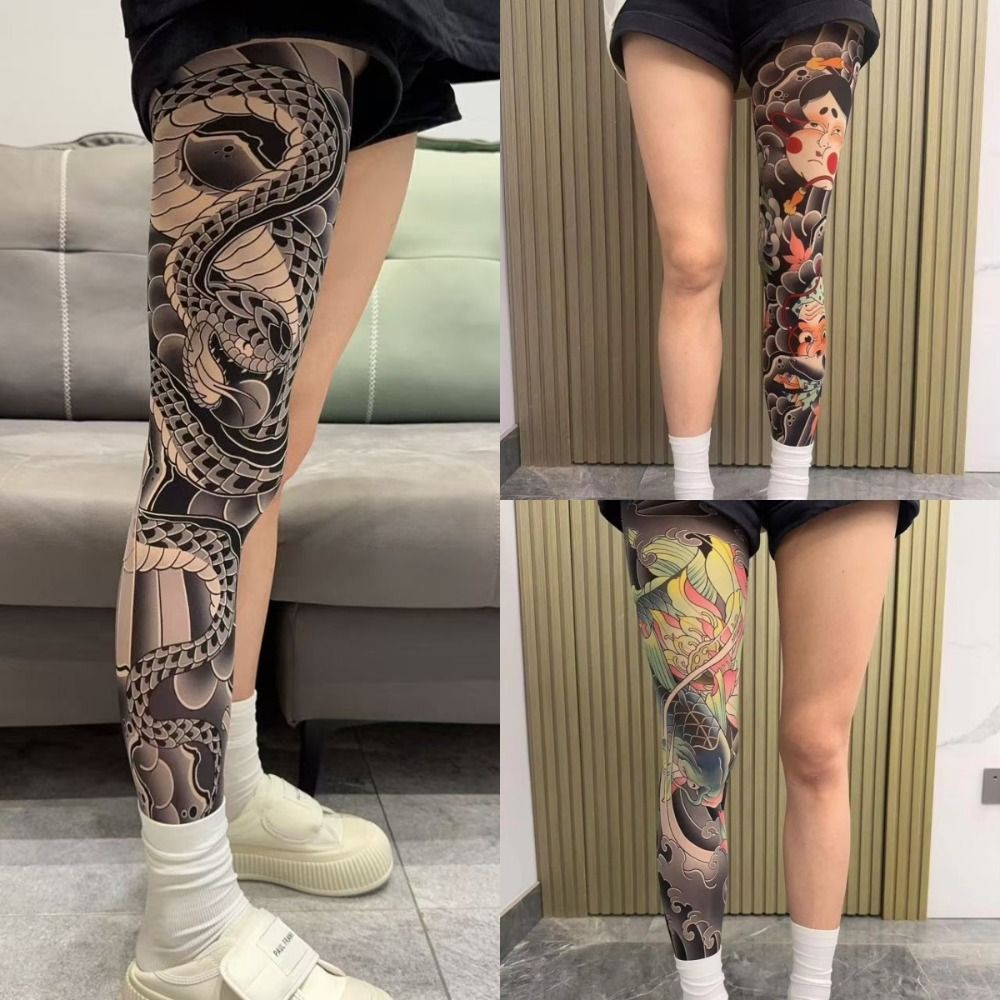 Full Leg Fake Tattoo Socks Pri - Fishing Socks 评论和价格