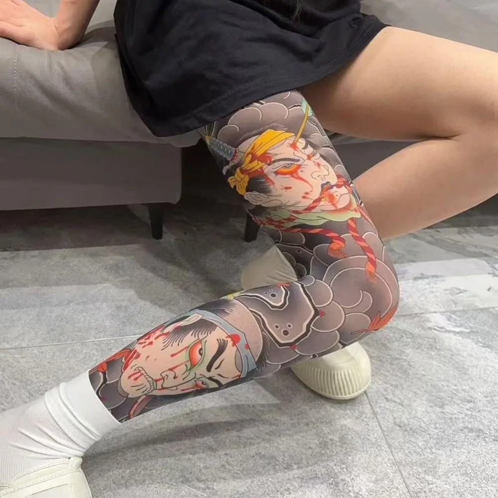Full Leg Fake Tattoo Socks Pri - Fishing Socks 评论和价格
