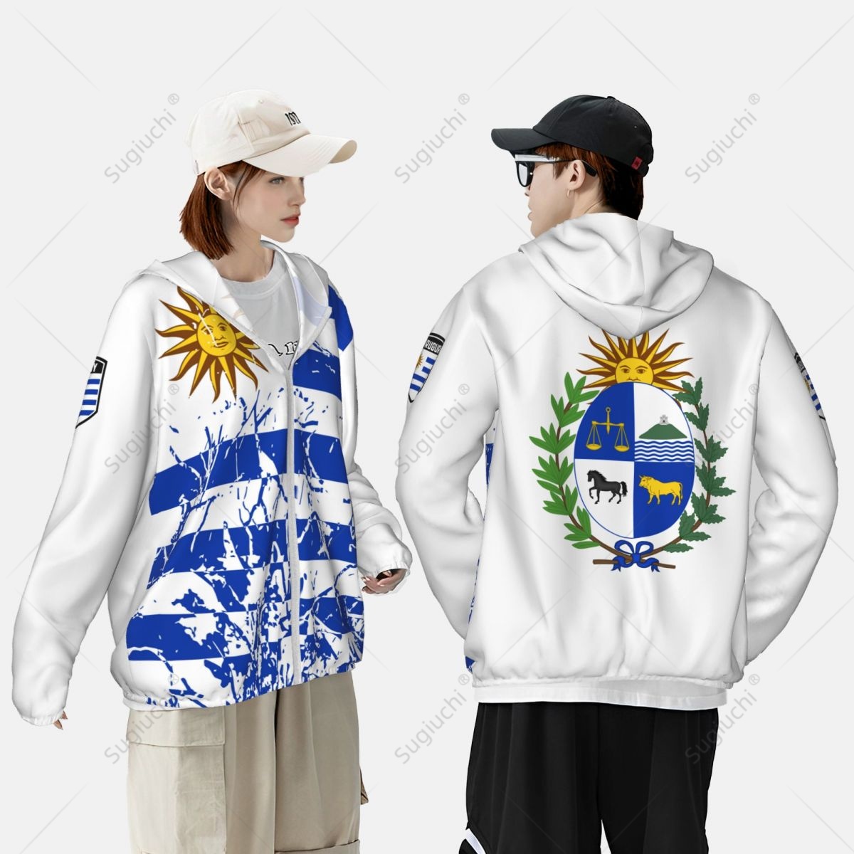 Uruguay Flag Sun Protection Ho - Fishing Hoodie 评论和价格