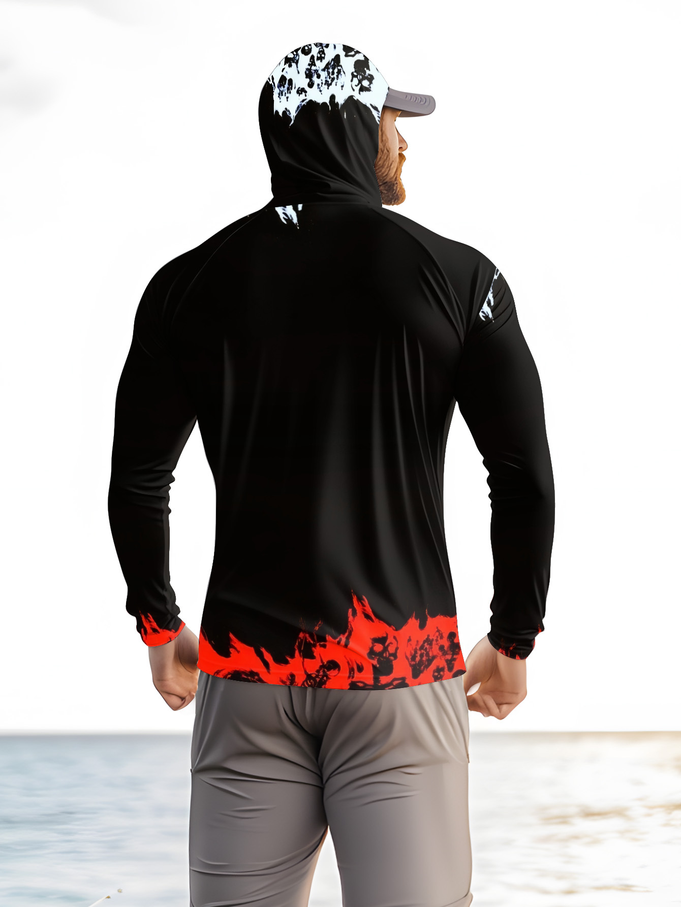 Men Hood Fishing Shirt long sl - Fishing Hoodie 评论和价格