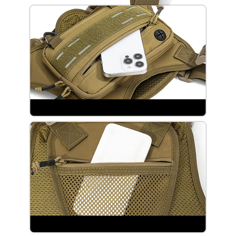 Tactical Front Chest Rig Bag V - Fishing Vest 评论和价格