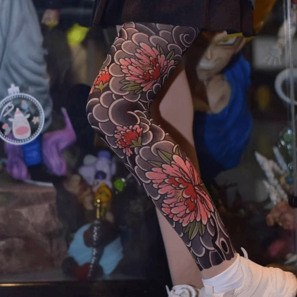 New Full Leg Fake Tattoo Socks - Fishing Socks 评论和价格
