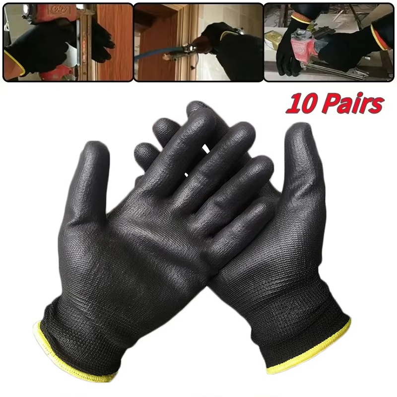 10 Pairs Durable PU Coating We - Fishing Gloves 评论和价格