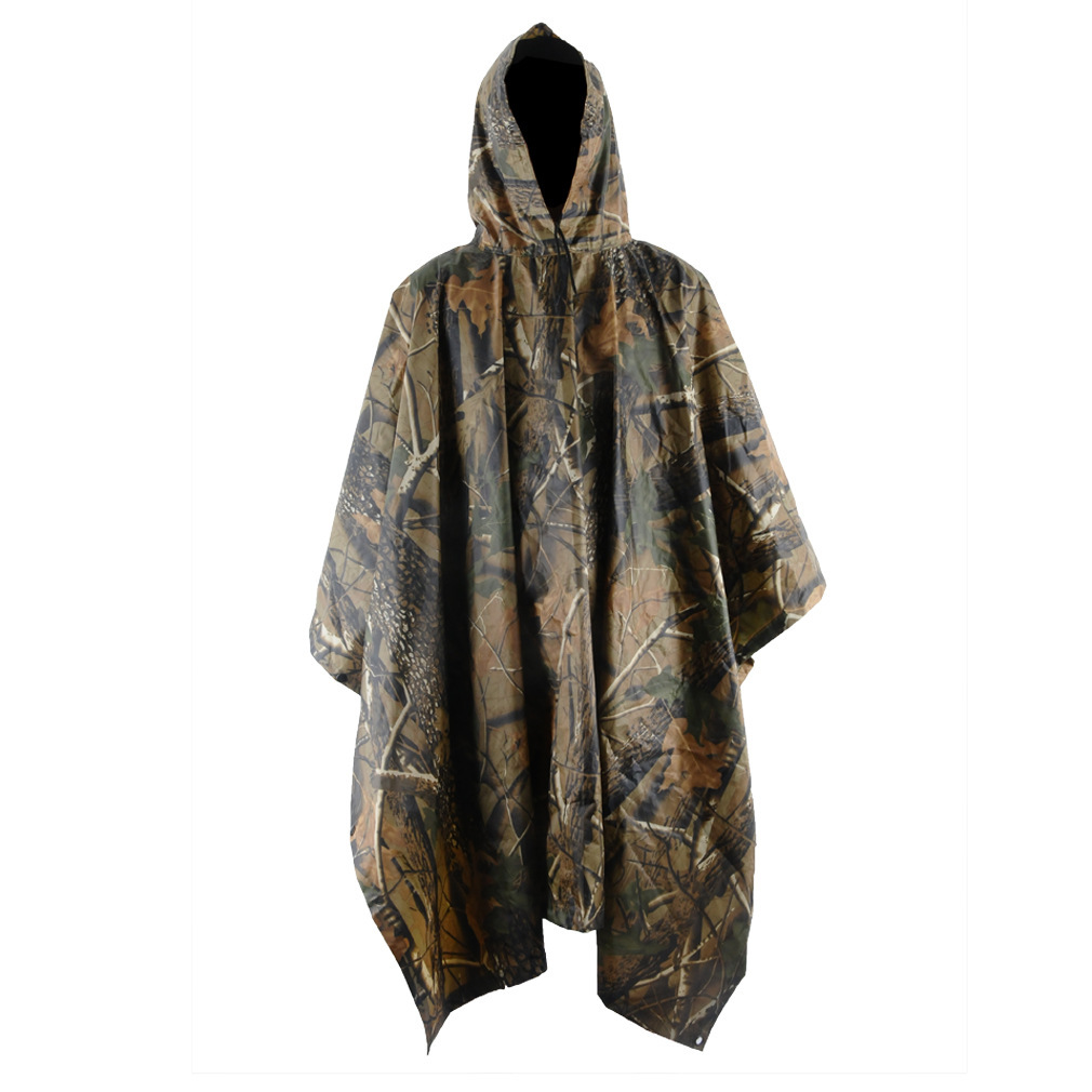 Camouflage Rain Cloak Full Bod - Fishing Rain Suit 评论和价格